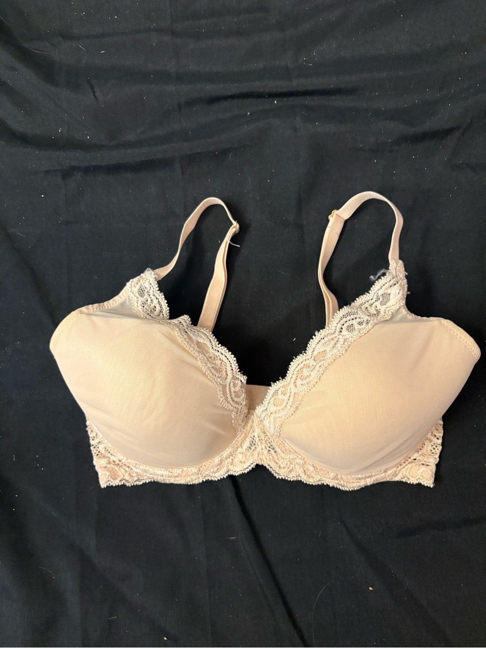 Natori Beige Lace-Trim Light Support T-Shirt Bra - Picture 2 of 6